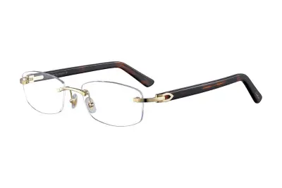 Gọng kính Cartier CT0048O 004 (53) Signature C vàng đồi mồi