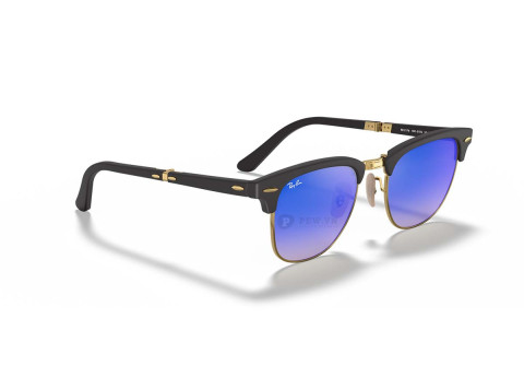 RayBan Clubmaster Folding RB2176F-901S/7Q size 51 tráng gương xanh - Main Image