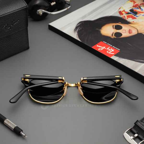 Kính RayBan Clubmaster Folding RB2176F-901 authentic freeship 