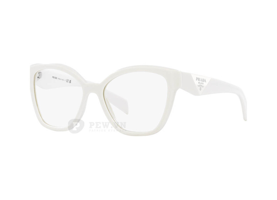 pr20zvf gọng kính prada trắng
