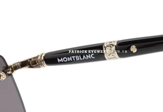 thông tin trên gọng kính MontBlanc thật