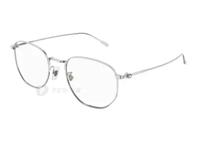Gọng kính Montblanc MB0213OA 002 (52) đa giác bạc mảnh