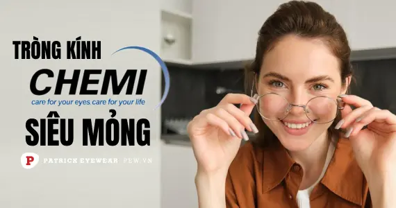 Tròng kính Chemi 1.74 ASP U6 siêu mỏng chống ánh sáng xanh