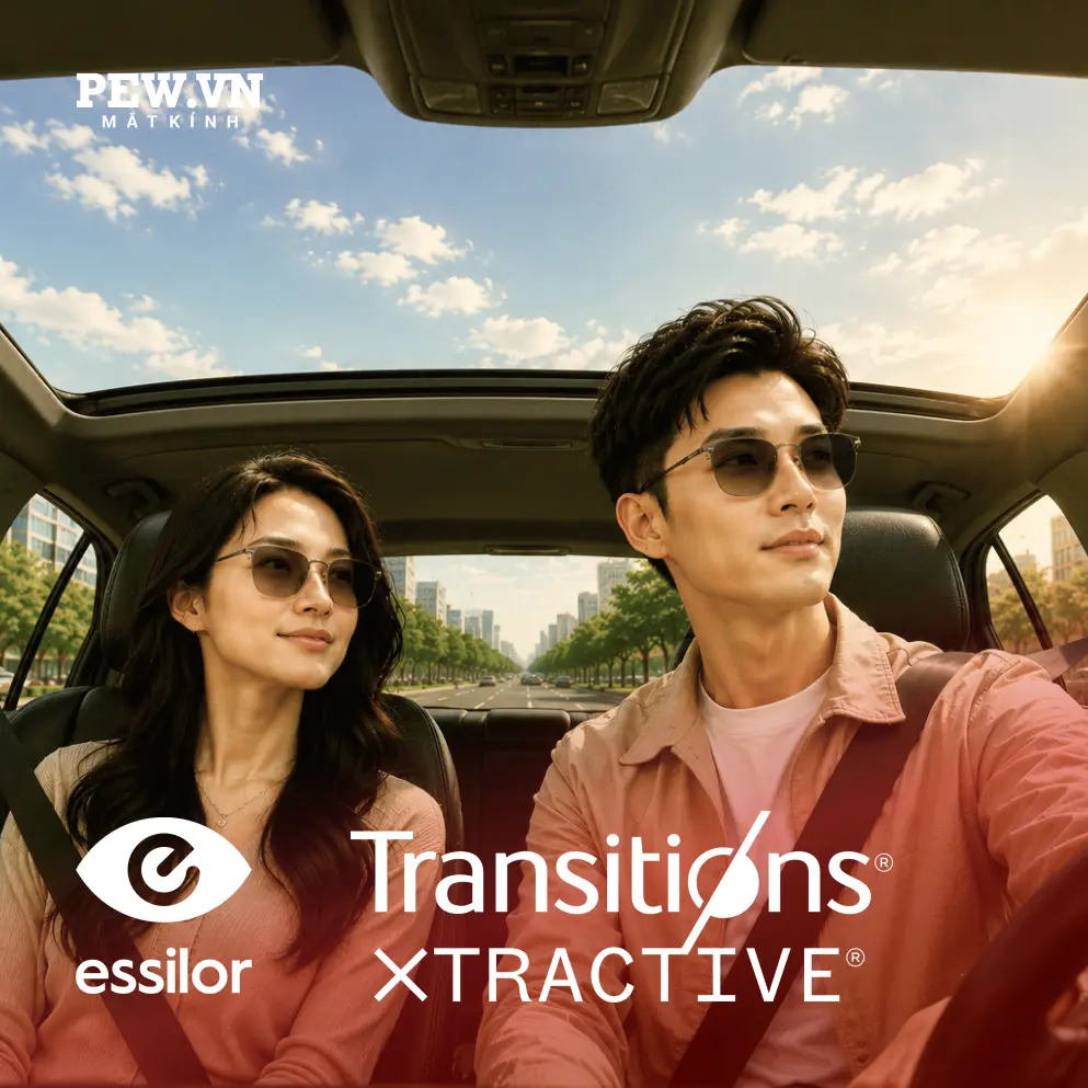 Tròng kính Essilor RX Crizal Rock Transitions Xtractive 1.50