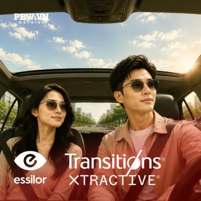 Tròng kính Essilor RX Crizal Rock Transitions Xtractive 1.50